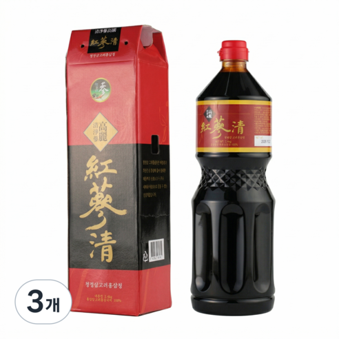 청정인삼 고려 홍삼청 홍삼엑기스 국내산 대용량, 2.4kg, 3개
