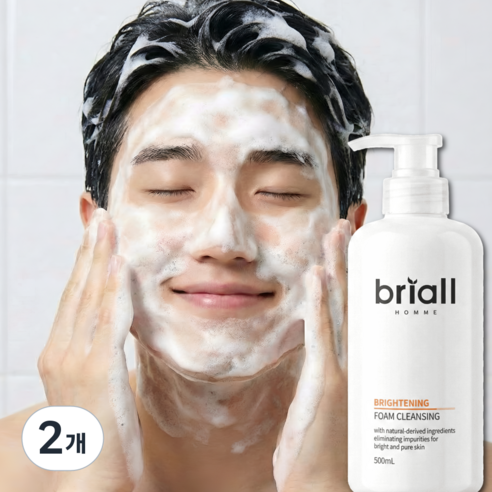 브리올옴므 브라이트닝 폼 클렌징, 500ml, 2개