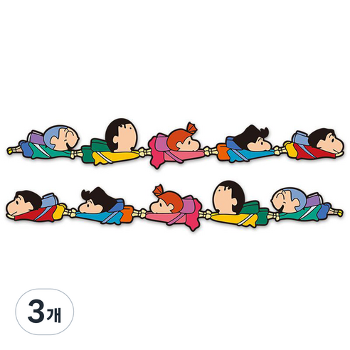 미리아 차량용 스티커 짱구야 우리 같이 날아가자, 3개, 같이 날아가자 (소) 좌우 각1줄