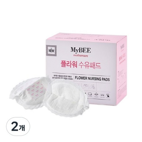 마이비 플라워 수유패드, 60매, 2개