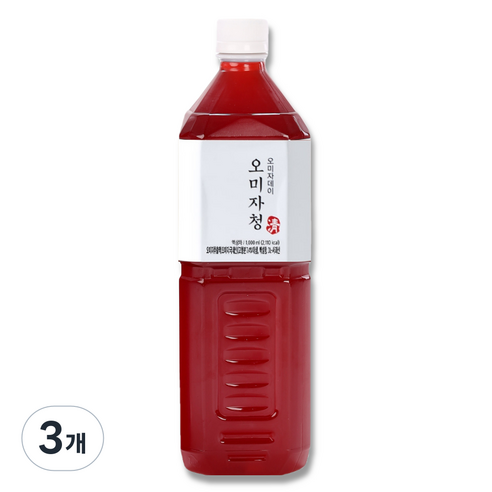 오미자데이 문경 오미자청 대용량, 1L, 1개입, 3개