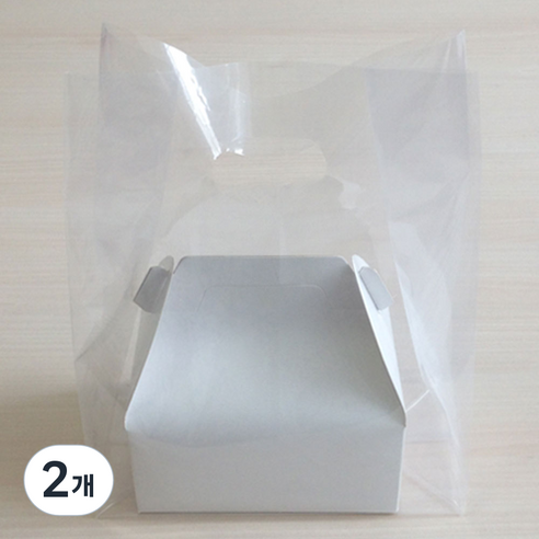 링봉투 PE 투명 비닐 쇼핑백 포장용품 23x6x35cm 100매, 2개