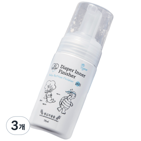 기저귀 갈땐! 소중한습관 아기 엉덩이 피니셔 노워시 엉덩이클렌저, 115ml, 3개