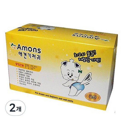 아몬스 암컷용 애견 기저귀, 중형, 10개입, 2개