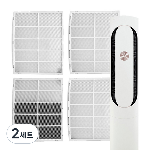 LG 엘지 위너 칸 스탠드 에어컨 필터 신형 호환 교체용 4EA FQ17D WKPC, 2세트, 위너/칸 초미세 탈취 플러스