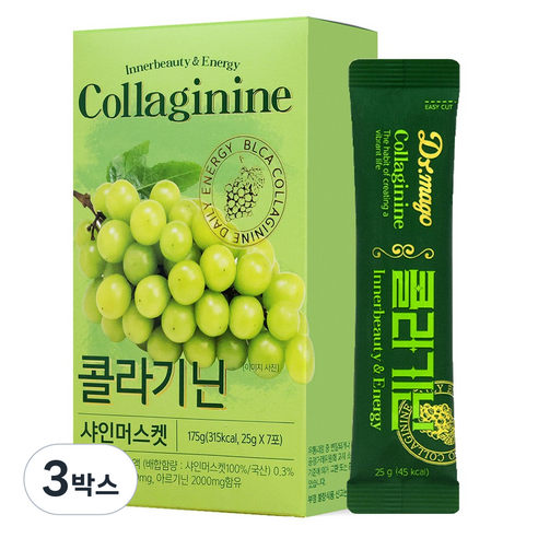 콜라기닌 골프 등산 라운딩 간식 아르기닌 콜라겐, 175g, 3박스