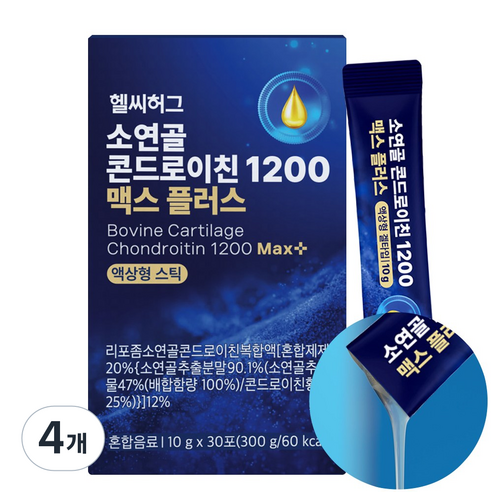 런칭 리포좀 소연골 콘드로이친 1200 액상형 스틱 식약청 HACCP 인증, 4개, 30회분