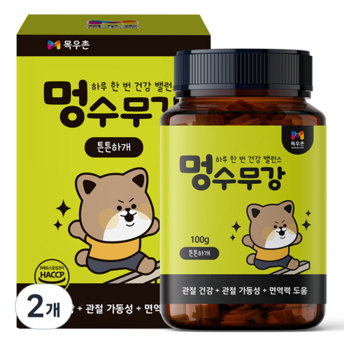 목우촌 펫9단 강아지 슬개골 뼈 관절 연골 영양제 100g, 45정, 뼈/관절강화, 2개