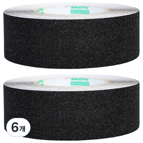 한신케미칼 논슬립 계단미끄럼방지테이프 스티커 검정 50mm x 15M, 6개