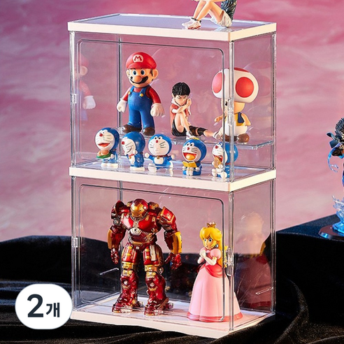 HK 클레어 2단 피규어 케이스, 2개