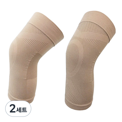 메디지아 의료용 무릎 압박스타킹 압박밴드 보호대 스킨, 종아리/무릎형, 2세트
