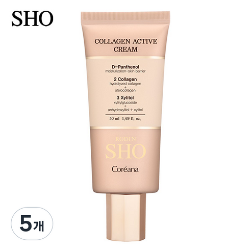 로댕쇼 엑티브 보습 콜라겐 영양 크림, 50ml, 5개