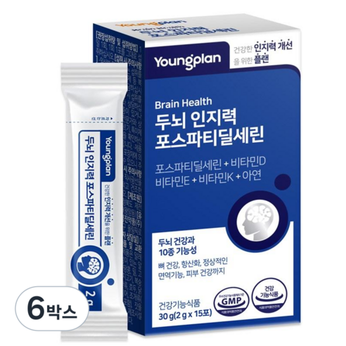 영진약품 두뇌 인지력 포스파티딜세린 분말 식약청인증, 30g, 6박스