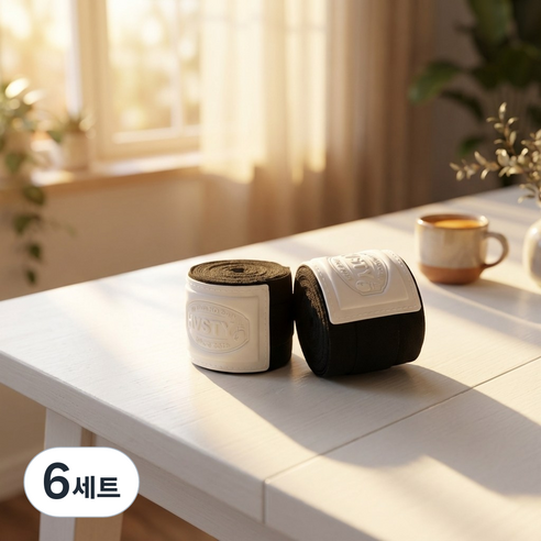 HVSTY 복싱 스타일 핸드랩 권투 훈련 밴디지 붕대 패션 허비스티, 6세트, 블랙