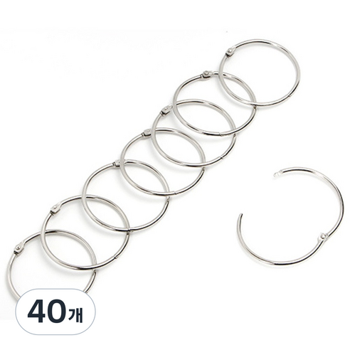 카드링 카드고리 오링 열쇠고리 키홀더, 40개, 내경50mm