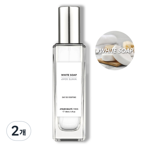 떼시스 화이트 솝 도브향 비누향 샤워한향 파운더리 오드퍼퓸, 2개, 50ml