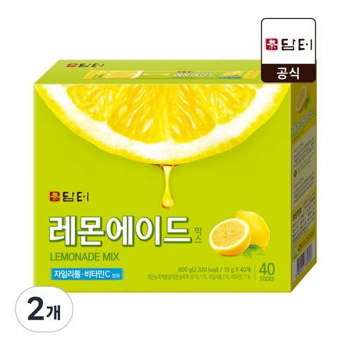 담터 레몬에이드 믹스, 15g, 40개입, 2개