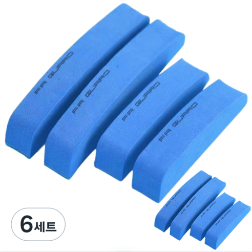 데이모노 충격 흡수 자동차 문콕 방지 도어가드 4P, 블루, 6세트