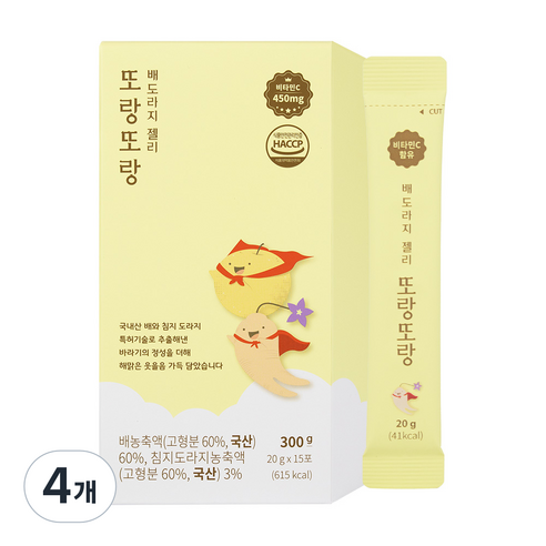 생활한방연구소 또랑또랑 배도라지 젤리 15p, 300g, 4개