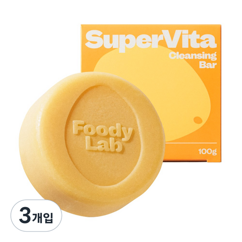 푸디랩 슈퍼비타 클렌징 바, 100g, 3개입