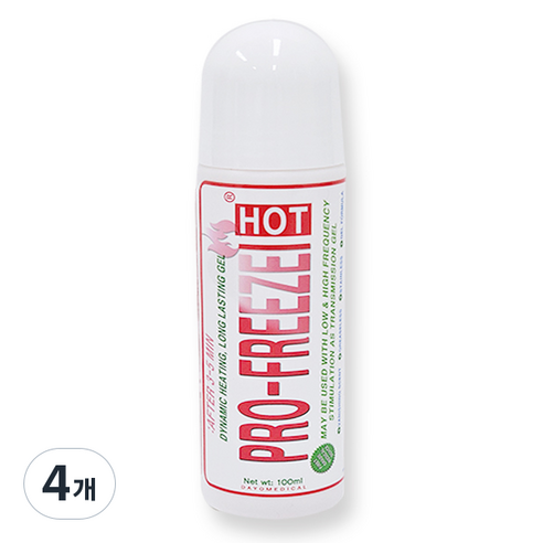 프로프리즈 롤링겔 스포츠겔 마사지겔 롤온 비멸균의료용겔 100ml, 4개, 핫