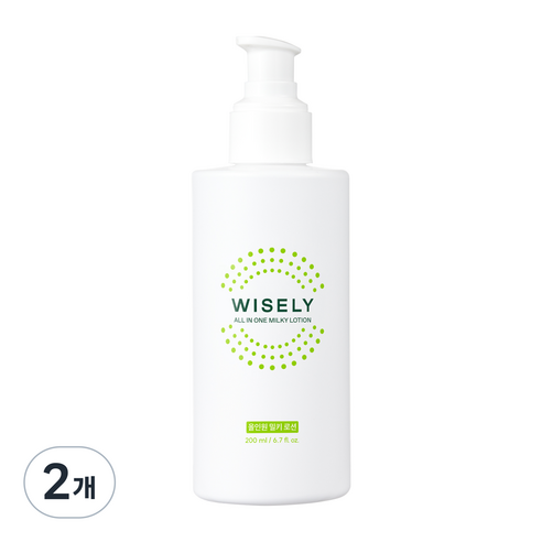 와이즐리 남성 올인원 밀키 로션, 2개, 200ml 2개, 200ml