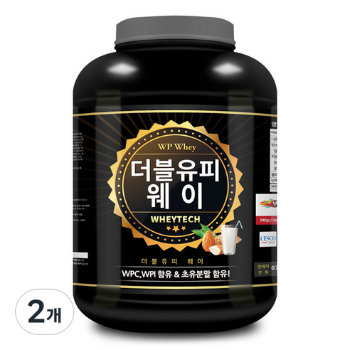 웨이테크 WP 웨이 단백질보충제 /WPC 근육 프로틴 헬스보충제/더블유피웨이, 2kg, 2개