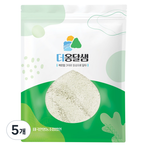 더옹달샘 국산 입자고운 생 녹두가루 분말 500g 빈대떡 녹두팩, 5개