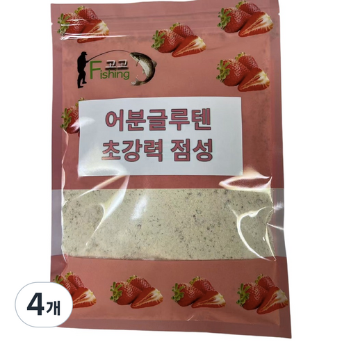 Fishing고고 붕어/향어/잉어떡밥 어분글루텐, 4개, 500g