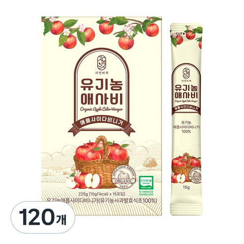 물 한방울넣지 않은 자연비책 유기농 애사비 스틱, 120개, 15g