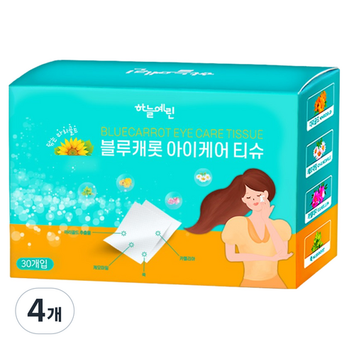 하늘예린 블루캐롯 아이케어 티슈 30매 / 닦는 루테인 눈꺼풀세정티슈 솔직 후기 | 피부 타입별 분석 썸네일