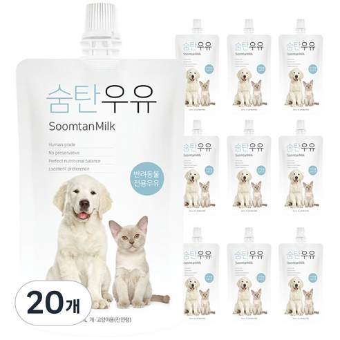 이슈펫 숨탄 우유 강아지 고양이 캣 애견 펫밀크 반려동물 전용 10개, 180ml, 20개