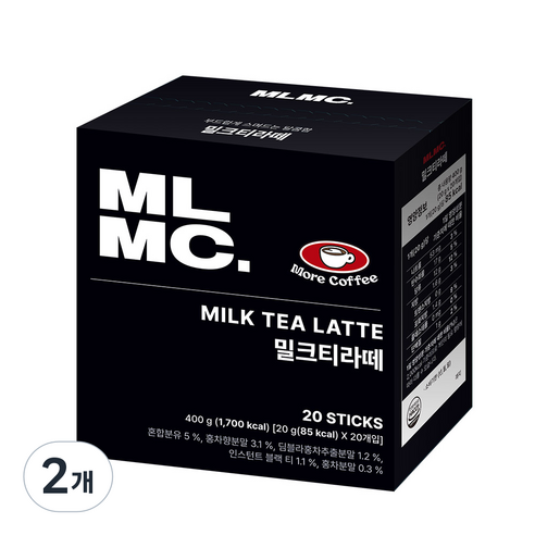 MLMC 밀크티라떼 스틱, 20g, 20개입, 2개