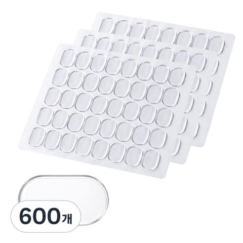 투명 양면 접착 패드 피규어 고정 스티커 미끄럼방지 젤 패드 소품 고정 테이프 13x8mm, 600개