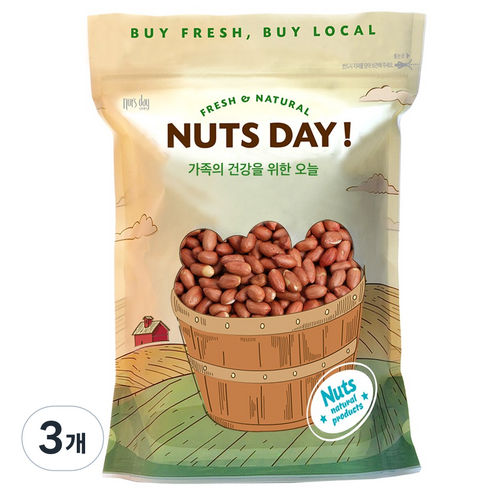 넛츠데이 볶음땅콩, 3개, 1kg