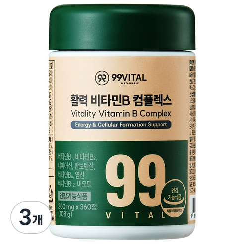99바이탈 활력 비타민B 컴플렉스, 3개, 360정