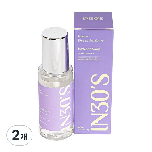 인써티 오드퍼퓸 섬유 향수 드레스퍼퓸, 2개, 100ml, 14.파우더솝
