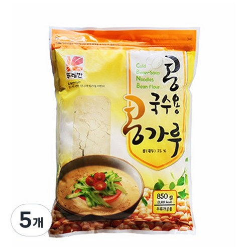 뚜레반 콩국수용 콩가루, 850g, 5개