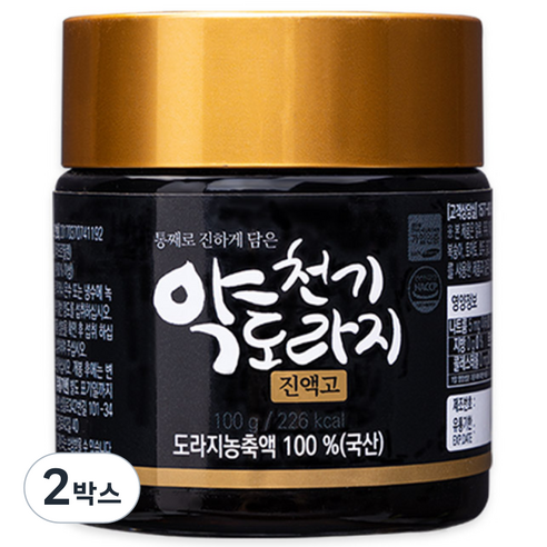 [웰스앤헬스] 천기 약도라지 진액고 도라지청 약도라지청 국내산, 100g, 2박스