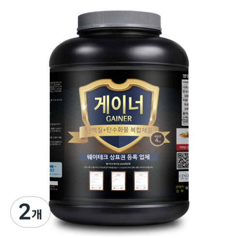 웨이테크 게이너 단백질 복합형 벌크업 헬스보충제 4kg, 2개 맛있게 먹은 솔직 후기 - 상품 이미지 1