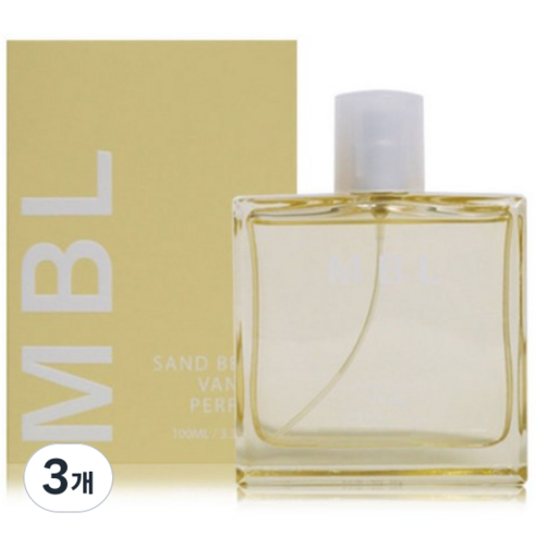 엠비엘 샌드비치 바닐라 퍼퓸 향수, 3개, 100ml
