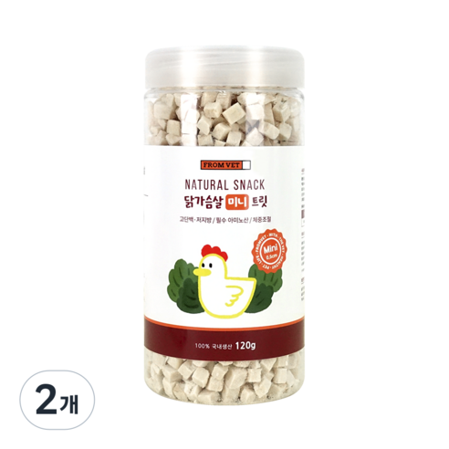 프롬벳 동결건조 국산 트릿, 120g, 2개, 미니 닭가슴살