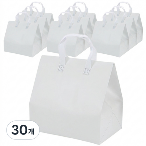 PARAGS 다용도 보온 보냉 쇼핑백, 30개, 화이트