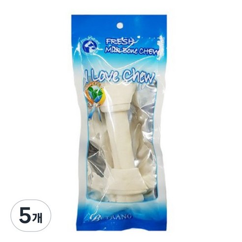 베트랑 대형견용 소가죽 개껌, 우유맛, 65g, 5개