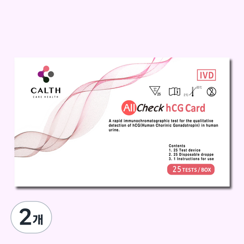 켈스 임신 테스트기 All Check HCG card (25T), 2개