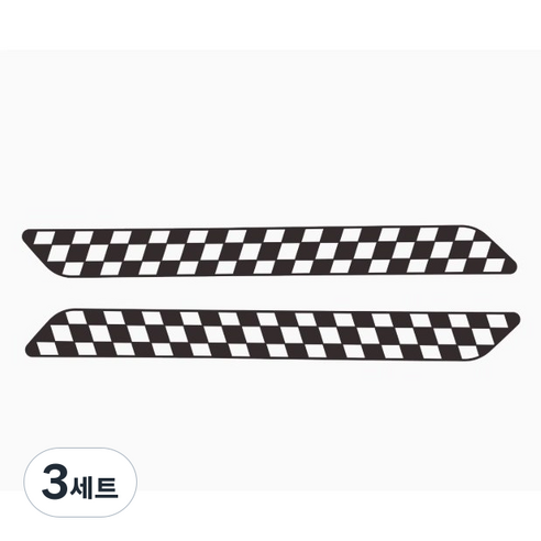 헬로엑스 오토바이 스쿠터 전기오토바이등 사이드가드 충격 스크래치방지 범퍼 보호 몰딩 범용안전패드, 3세트, 체커보드