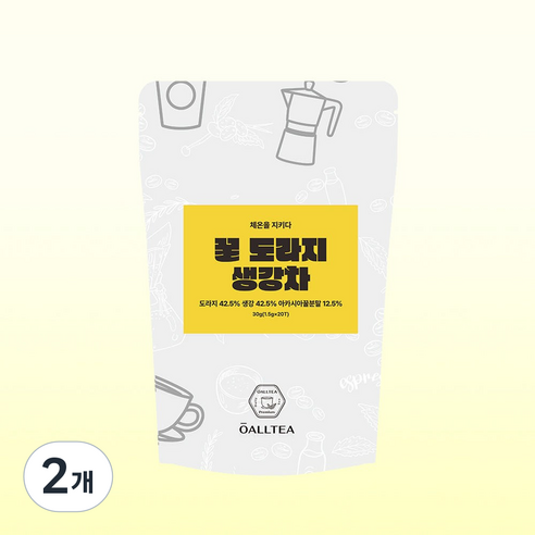 뉴올티 환절기 티백 꿀도라지 생강차, 2개, 20개입, 1.5g