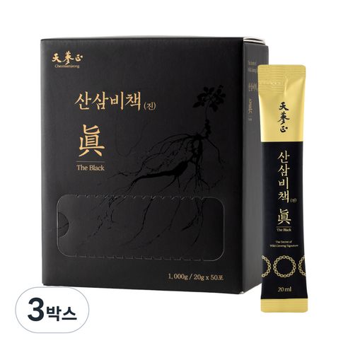 고농축 산삼진액 천삼정 산삼비책진 더 블랙, 3박스, 1L