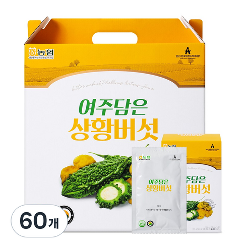 미쁨생활건강 여주 상황버섯 진액, 70ml, 60개