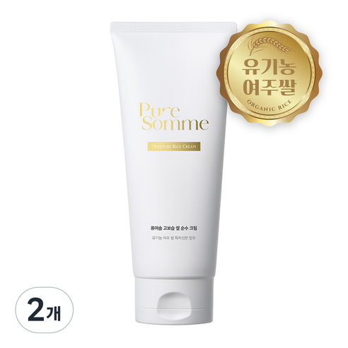 퓨어솜 아기 베이비 키즈 유기농 여주쌀 장벽개선 고보습 순수 크림, 2개, 150ml